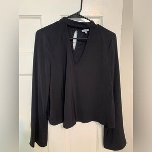 Tobi Black Cutout Shirt